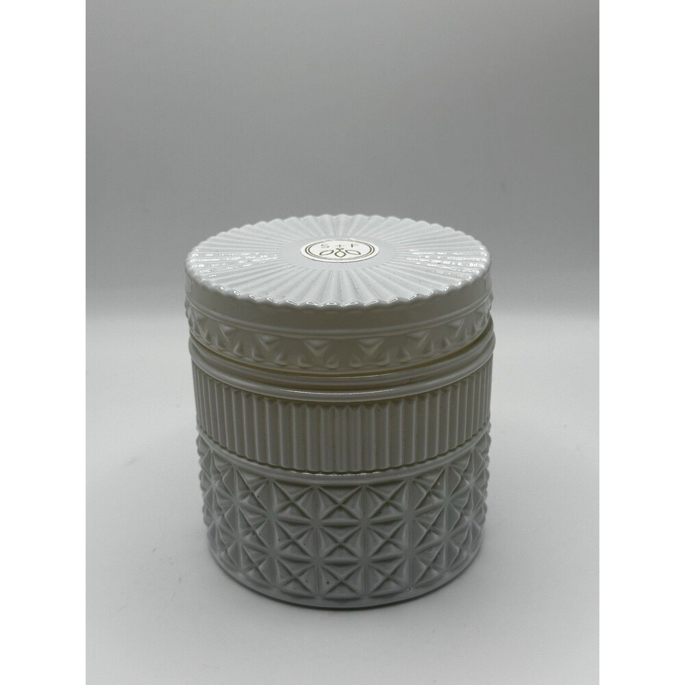 Sand + Fog White Vanilla Scented Candle 9.5 oz Ceramic Jar with Lid